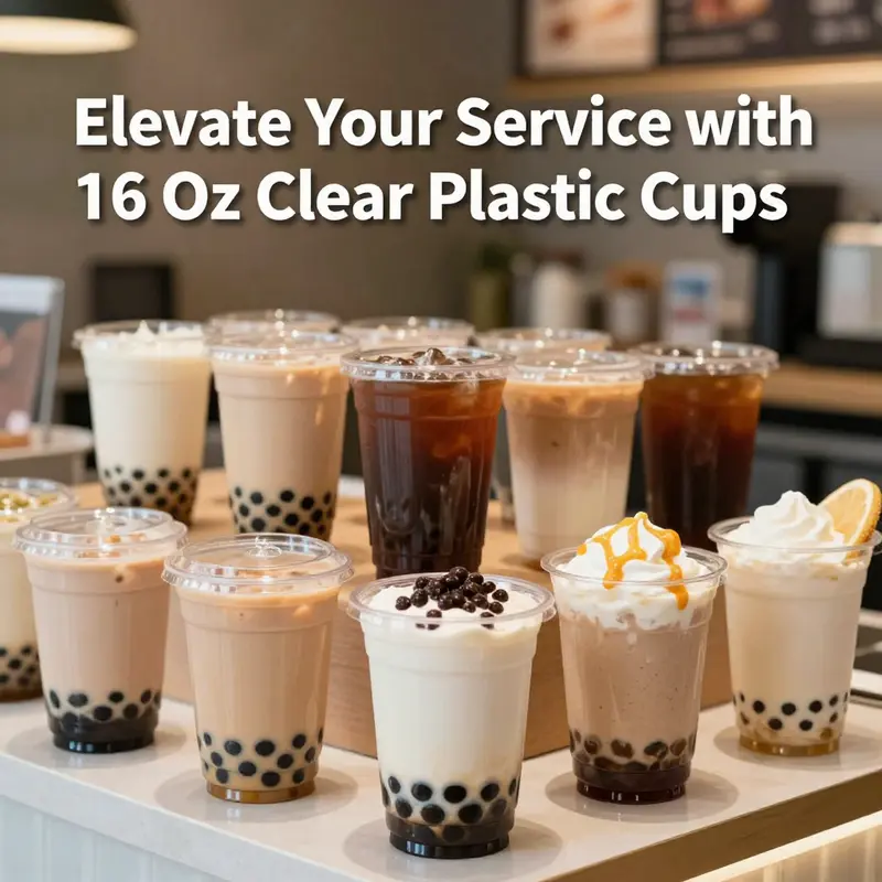 Close-up view demonstrating the clarity and quality of PET material used in 16 oz clear plastic cups.