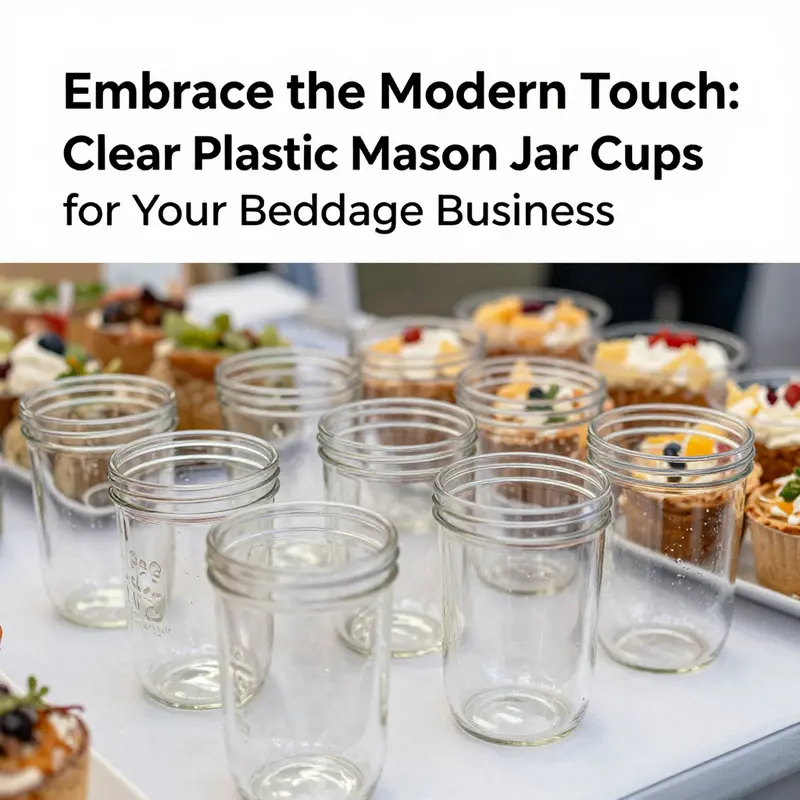 Clear plastic mason jar cups exhibit durability and an elegant aesthetic, perfect for diverse beverage offerings.