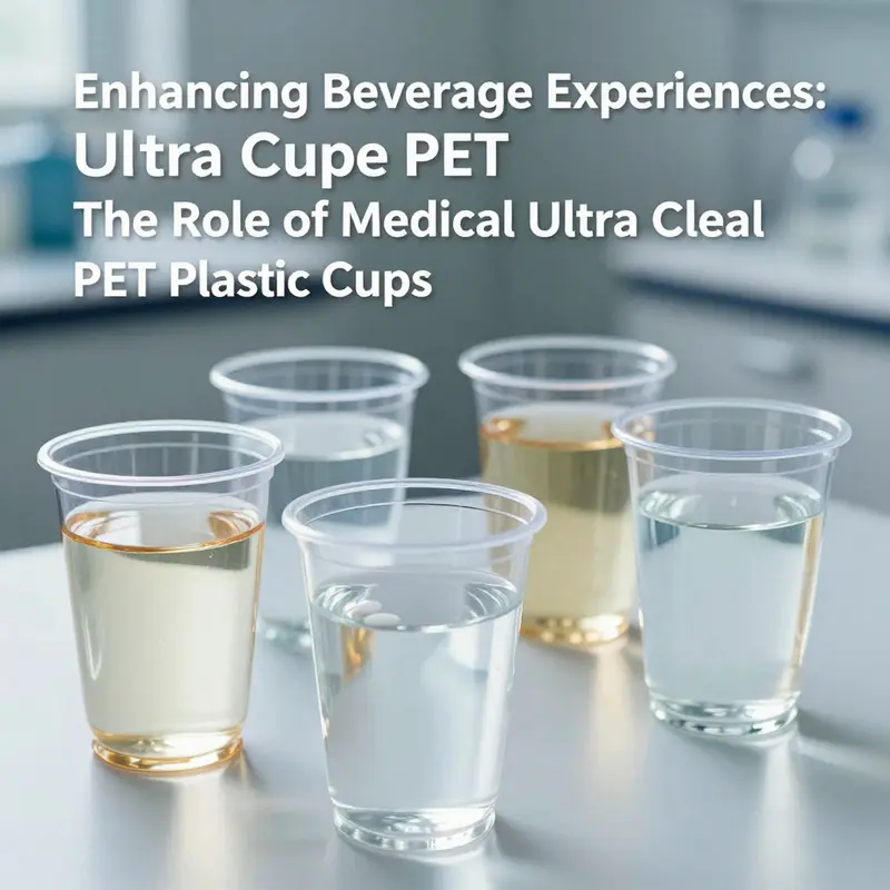 Medical ultra clear PET plastic cups used in healthcare settings for precise liquid measurement.