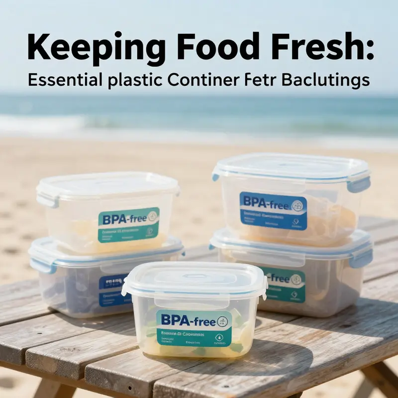 Gasketed containers ideal for keeping beach meals fresh and protected.