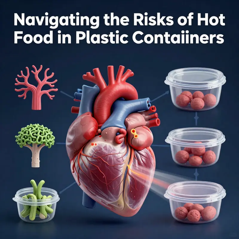 The interaction of heat from hot food with plastic containers raises concerning chemical leaching risks.