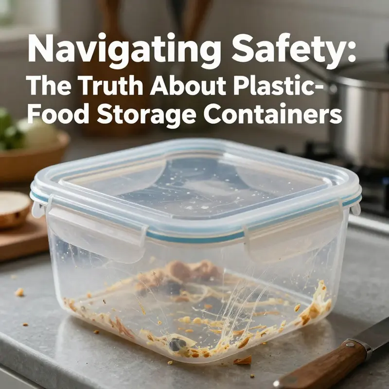 Examining the potential dangers of chemical leaching in scratched plastic food containers.