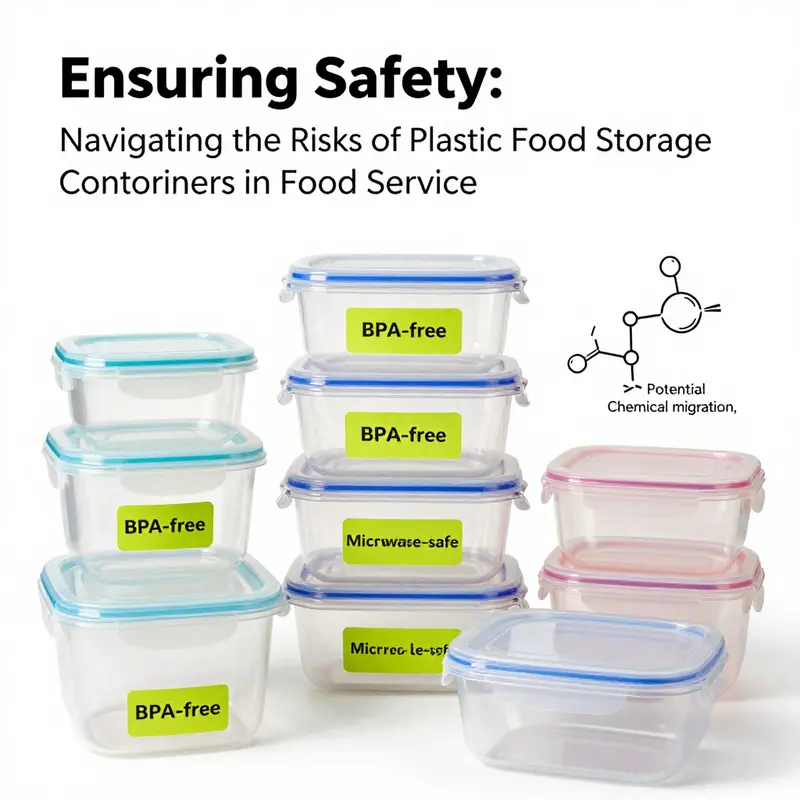 Chemical migration risks in plastic food storage containers can affect food safety.