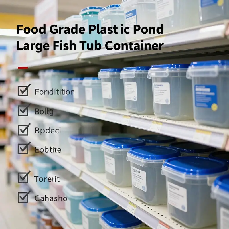 An assortment of food grade plastic pond containers, ideal for various food storage needs.