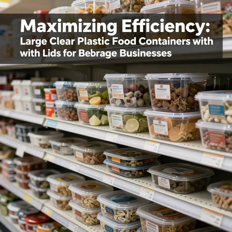 Large clear plastic food containers are essential for efficient meal prep and organization in food services.