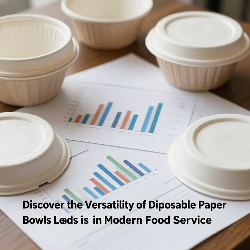 Disposable paper bowls with lids showcased in an eco-friendly environment, highlighting their biodegradable and compostable nature.