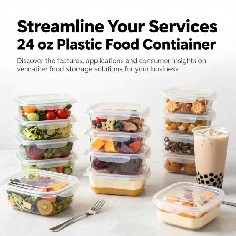 A display of Dixie 24 oz plastic food containers filled with diverse food items for storage.