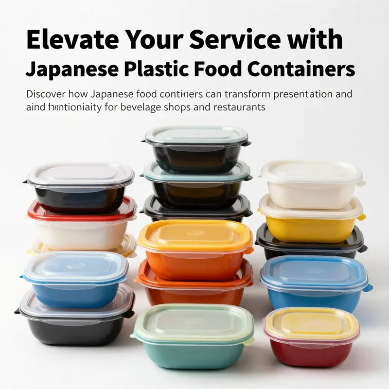 Colorful Japanese plastic food containers arranged artfully, demonstrating their decorative and functional appeal.