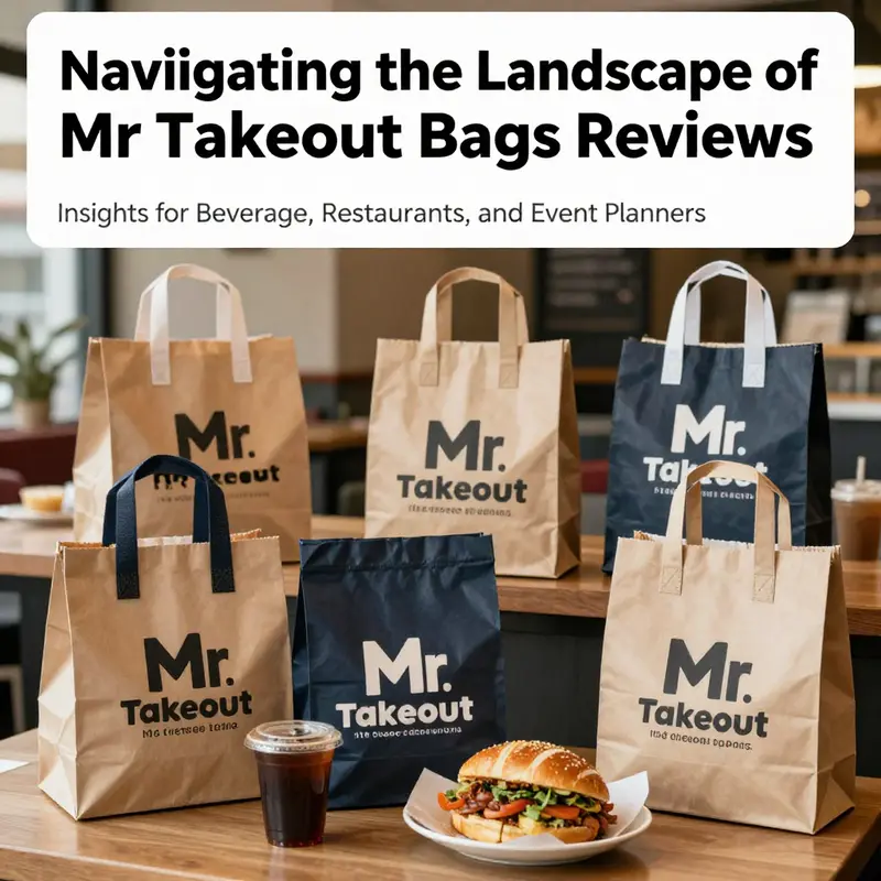 A collection of Mr Takeout Bags in use at cafes, food trucks, and catering events emphasizing quality and variety.