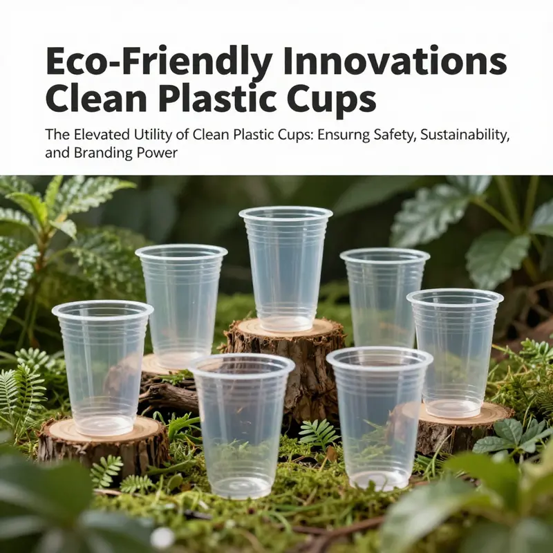Emphasizing hygiene and food safety in beverage service environments with clean plastic cups.