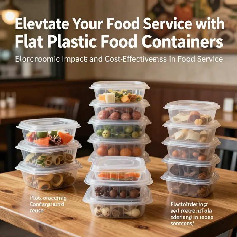 A range of flat plastic containers highlighting transparency and practicality.