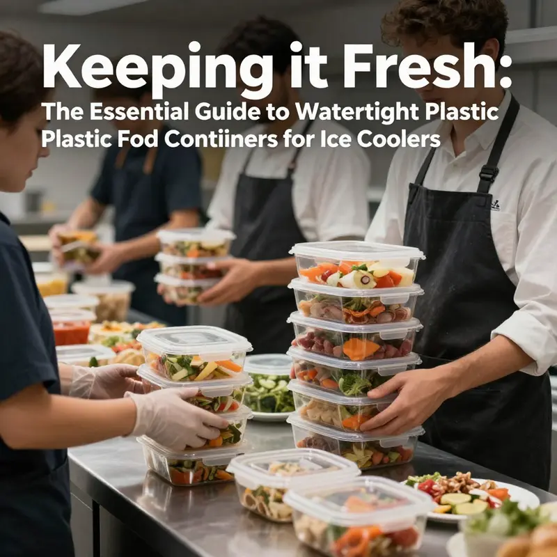 Showcasing the unique features of watertight plastic food containers designed for ice coolers.