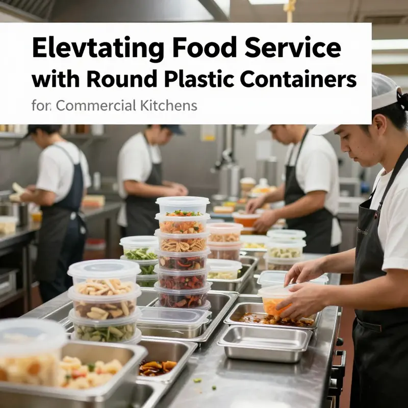 A detailed view of food-grade polypropylene round containers designed for optimal food safety and freshness.