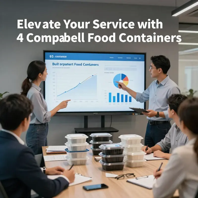 A showcase of diverse 4 compartment disposable food containers illustrating sustainable choices.