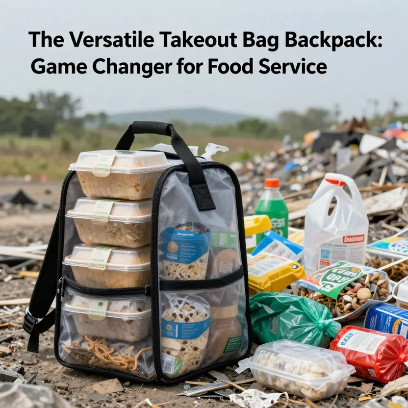The functional design of a takeout bag backpack optimized for food service professionals.