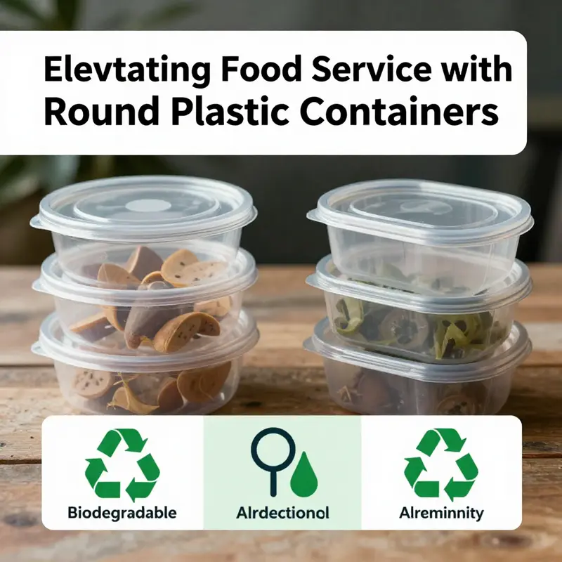 A detailed view of food-grade polypropylene round containers designed for optimal food safety and freshness.
