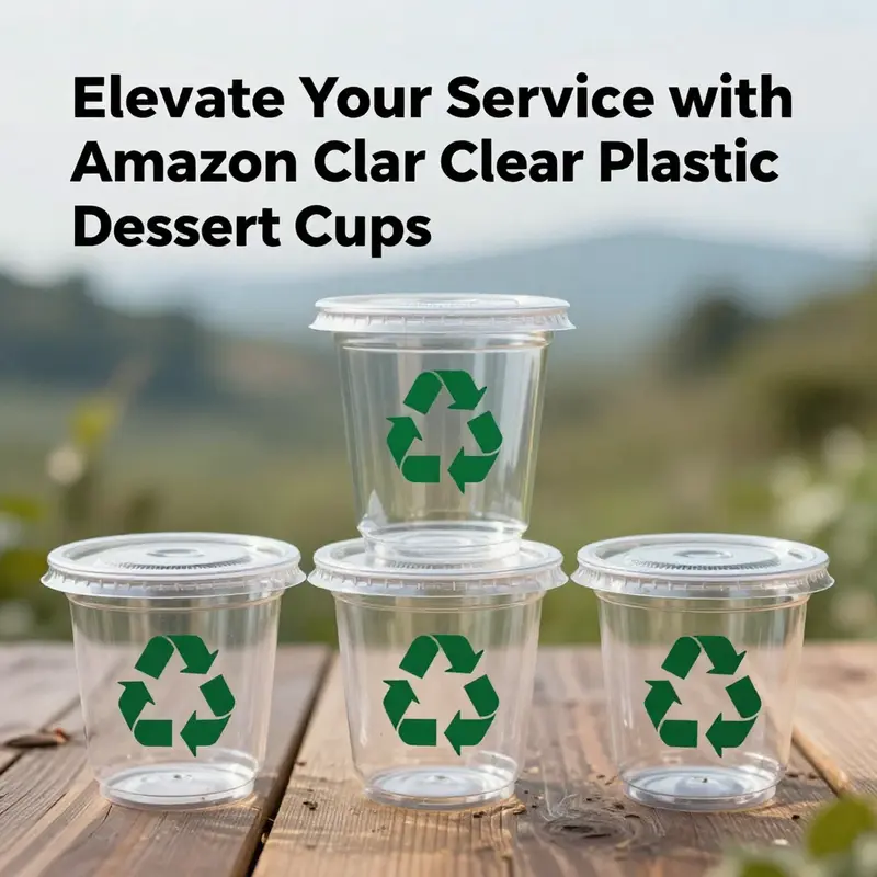 GUSTO 2 oz clear disposable cups filled with delightful desserts, topped with secure lids.