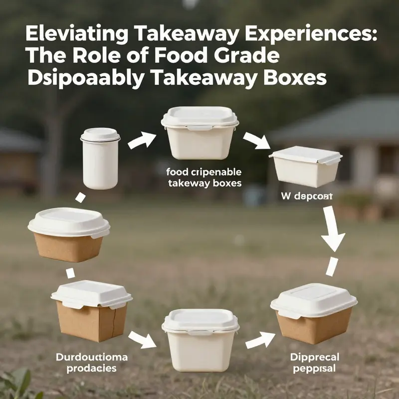 Food grade disposable takeaway boxes featuring prominent safety certifications.