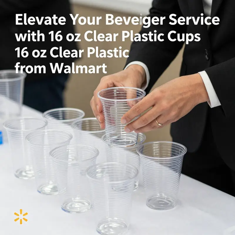 Versatile 16 oz clear plastic cups suitable for various beverages.