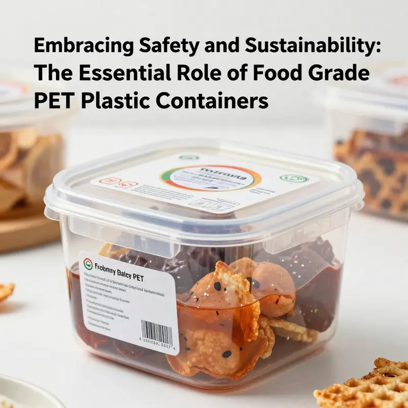 Food grade PET containers display safety certification labels, highlighting their compliance with stringent food safety standards.