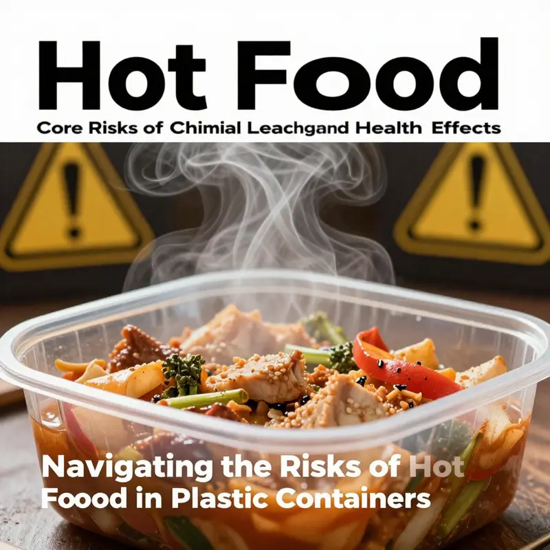 The interaction of heat from hot food with plastic containers raises concerning chemical leaching risks.