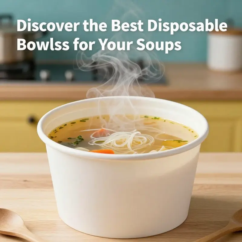 An assortment of the top-rated disposable bowls suitable for serving soup.