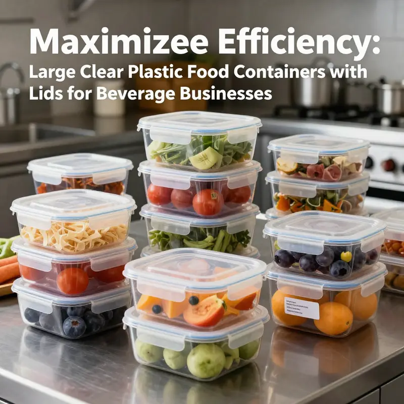 Large clear plastic food containers are essential for efficient meal prep and organization in food services.