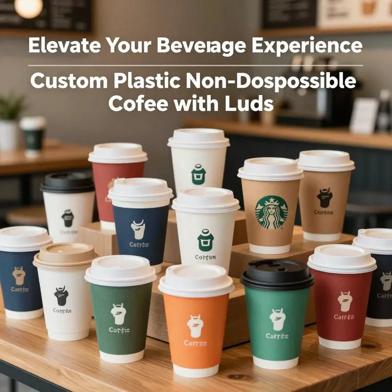A colorful assortment of customizable coffee cups, reflecting current market trends in beverage consumption.