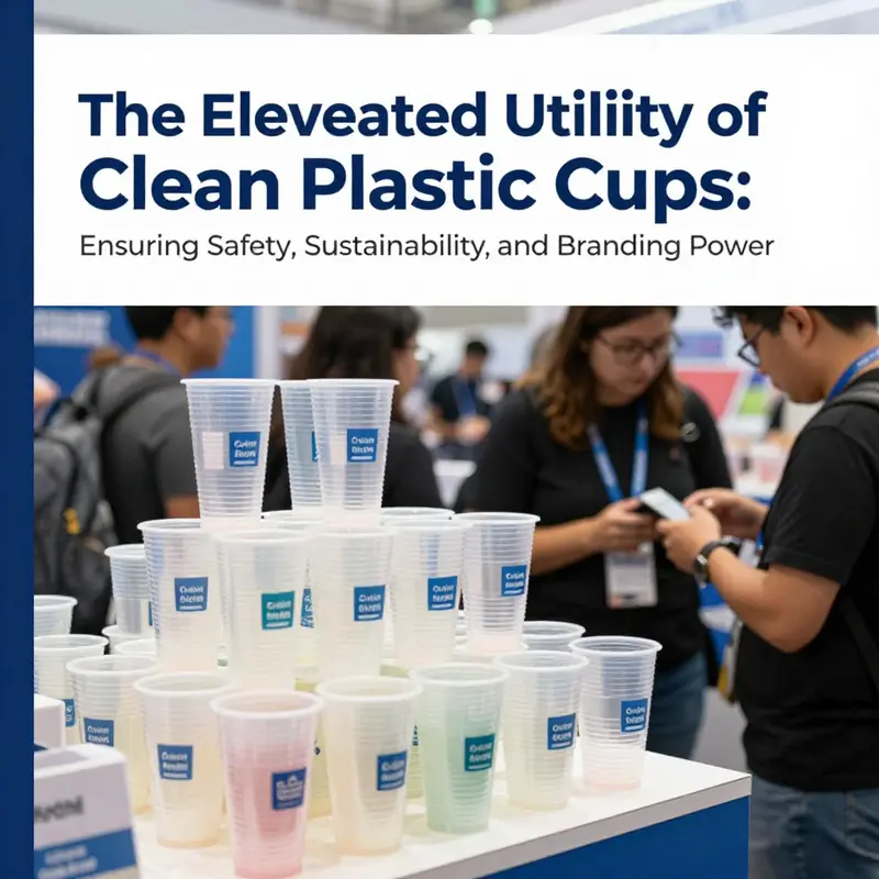 Emphasizing hygiene and food safety in beverage service environments with clean plastic cups.