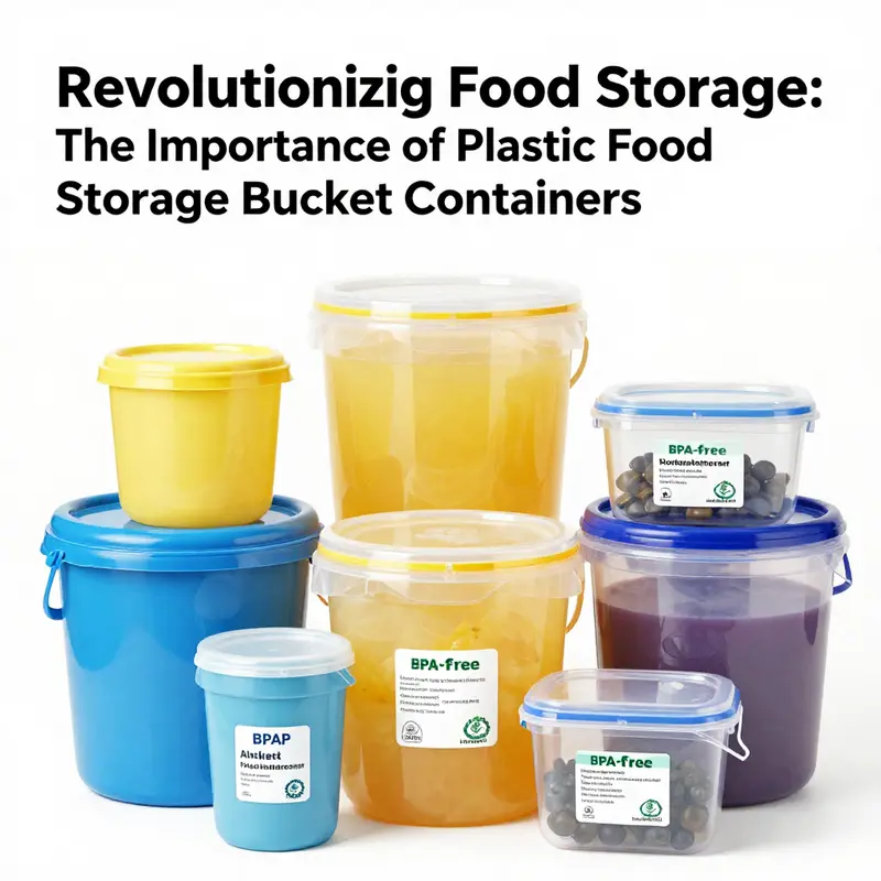 Showcasing the range of food-safe plastic food storage buckets that ensure safety in food storage.