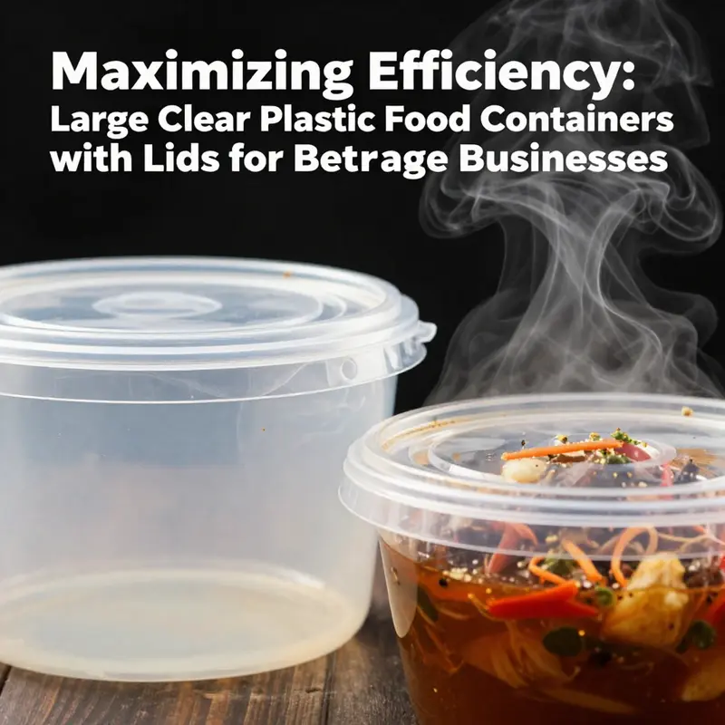 Large clear plastic food containers are essential for efficient meal prep and organization in food services.