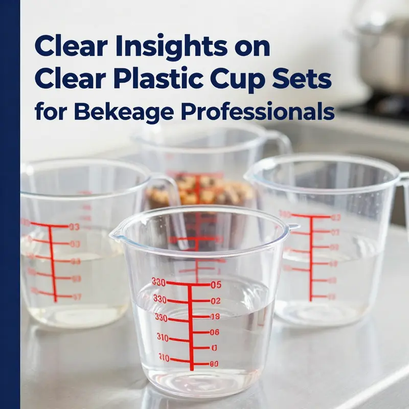 A selection of versatile reusable clear plastic cup sets ideal for cafes and events.