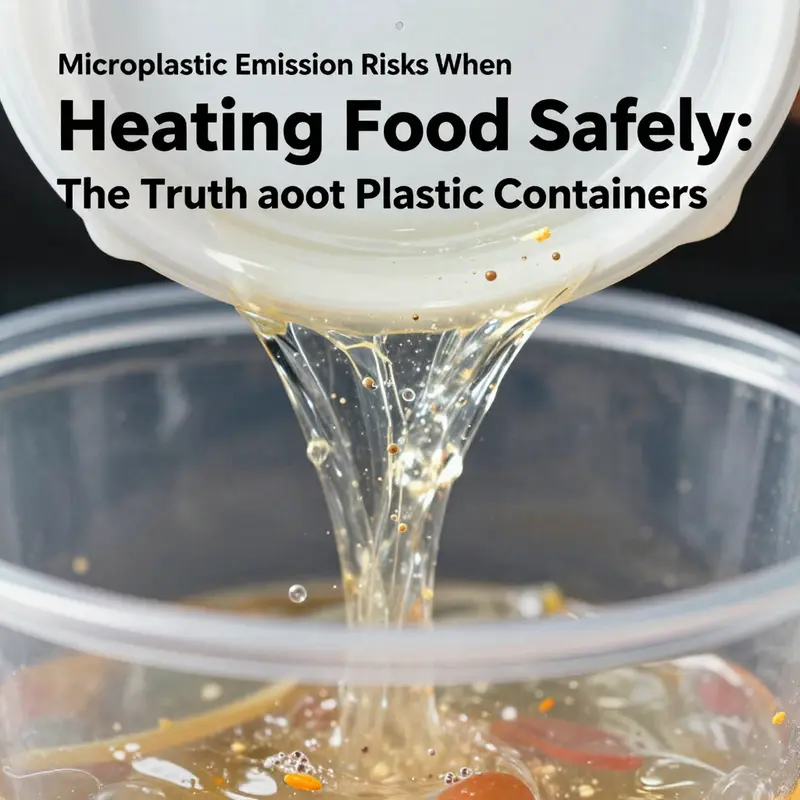 Exploring the chemical components of plastic that can leach into food when heated.