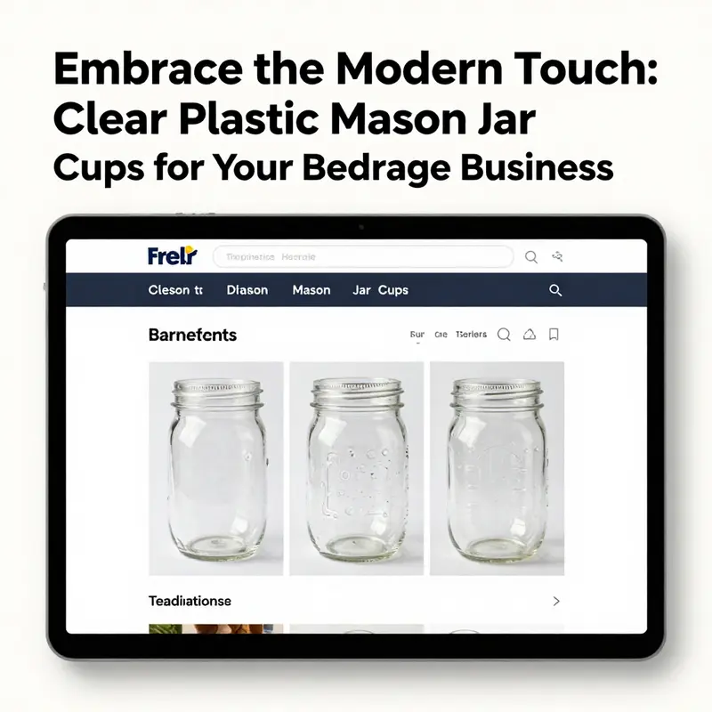Clear plastic mason jar cups exhibit durability and an elegant aesthetic, perfect for diverse beverage offerings.