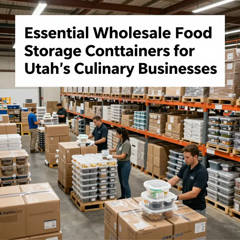 An array of wholesale food storage containers highlighting key materials and their uses.