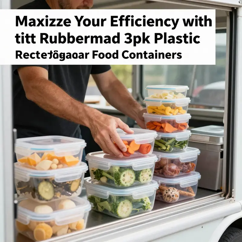 The Rubbermaid containers highlight their durable design and tight-sealing lids.
