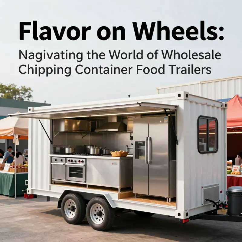 An inside view of a fully equipped shipping container food trailer ready for action.