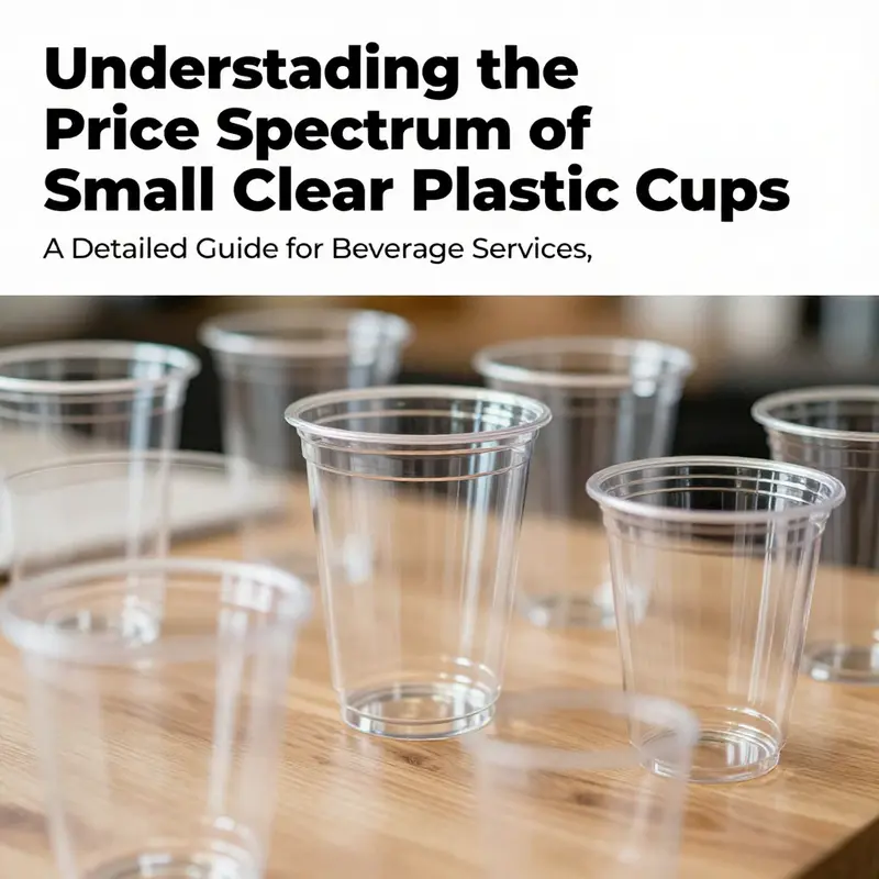 A collection of small clear plastic cups in different contexts, illustrating their use in various beverage and catering scenarios.