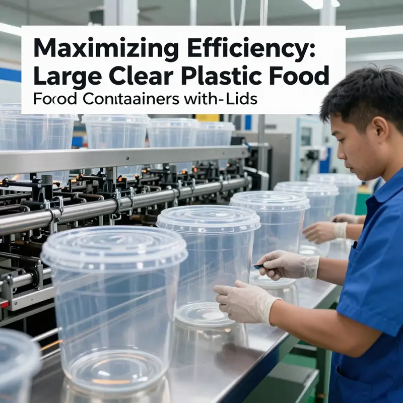 Large clear plastic food containers are essential for efficient meal prep and organization in food services.