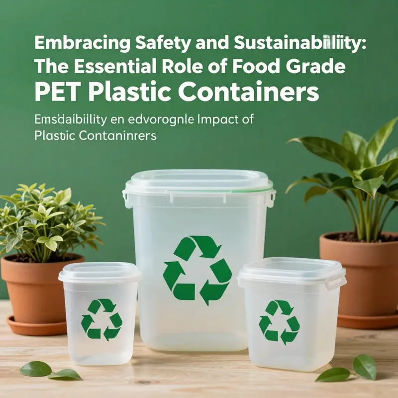 Food grade PET containers display safety certification labels, highlighting their compliance with stringent food safety standards.