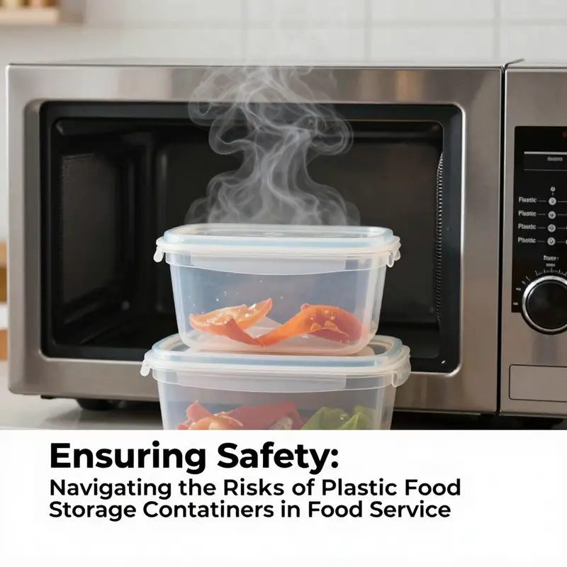 Chemical migration risks in plastic food storage containers can affect food safety.