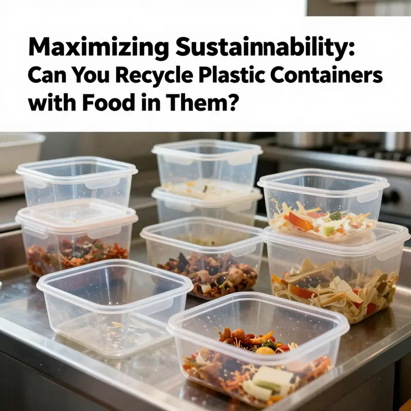 Clean versus contaminated plastic containers in a restaurant kitchen.
