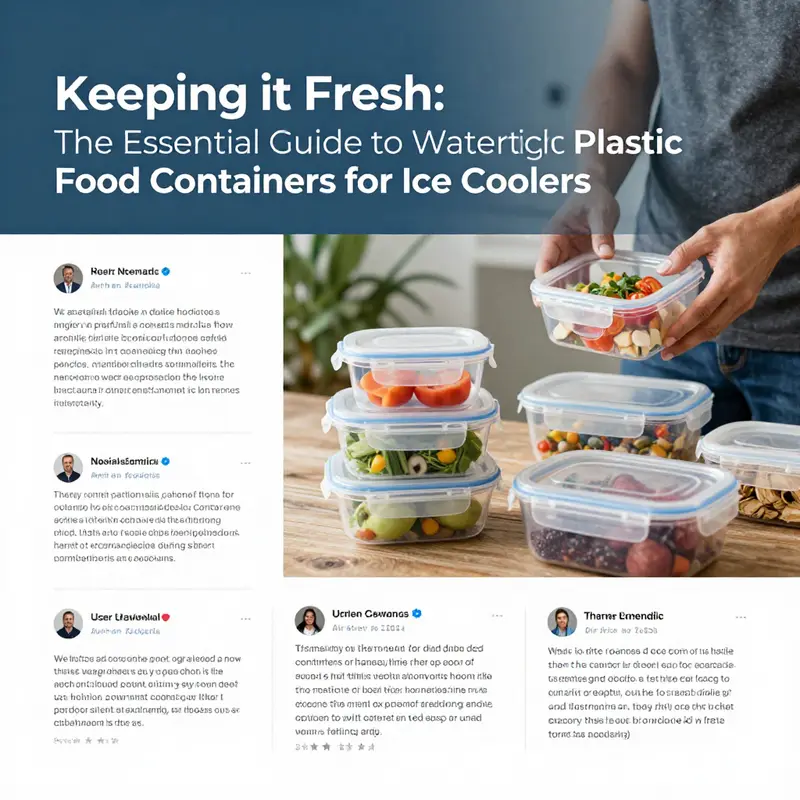 Showcasing the unique features of watertight plastic food containers designed for ice coolers.