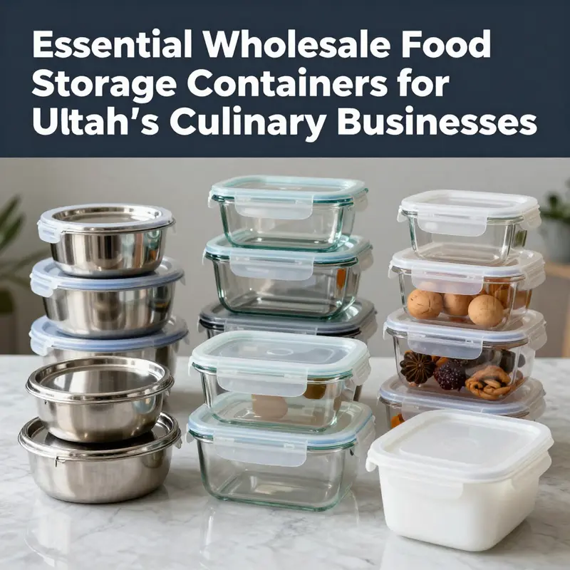 An array of wholesale food storage containers highlighting key materials and their uses.