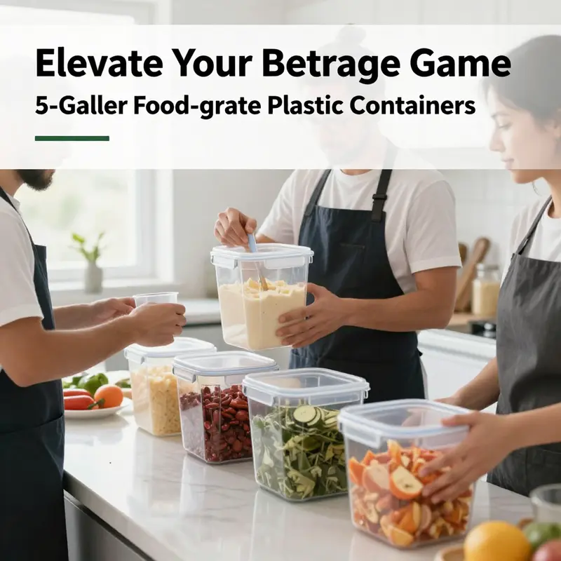 A detailed look at the materials used in 5-gallon food-grade containers, showcasing HDPE and PP options.