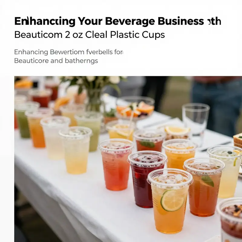 A clear view of Beauticom 2 oz cups, highlighting their design and durability.