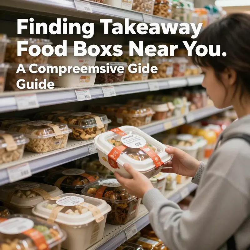 Variety of takeaway food boxes available at local stores.