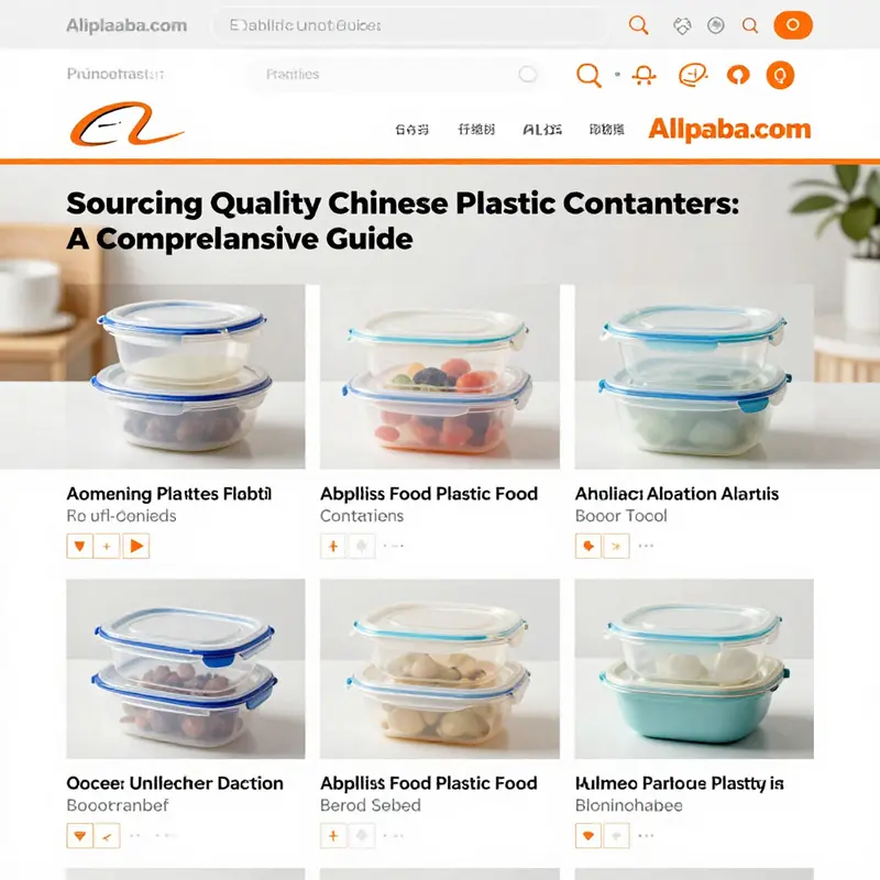 Screenshot of Alibaba.com featuring high-quality Chinese plastic food containers.