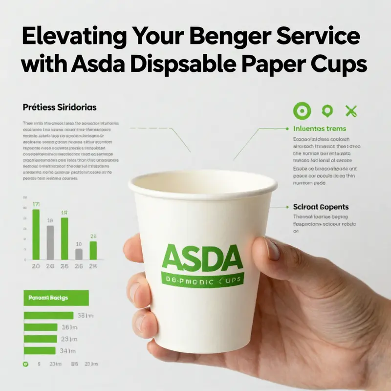 A vibrant collection of Asda disposable paper cups tailored for diverse beverage services.