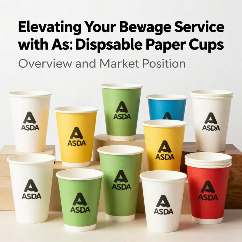 A vibrant collection of Asda disposable paper cups tailored for diverse beverage services.